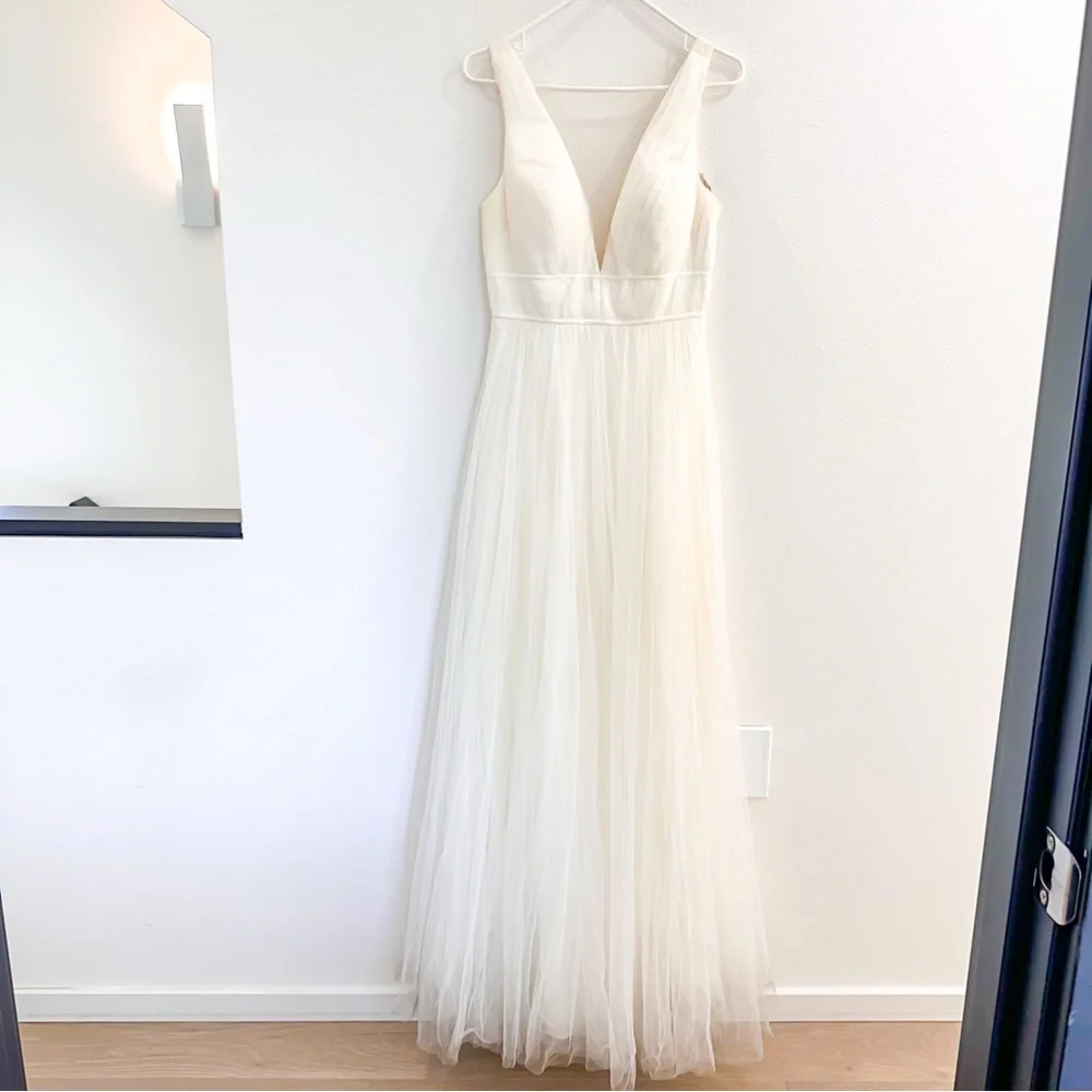 Jenny Yoo White Wedding Dress - Picture 3 of 9